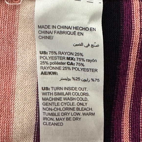 Chico’s Boatneck Rayon Polyester Blend Pullover Stripe Knit Sweater XLP - Picture 5 of 5